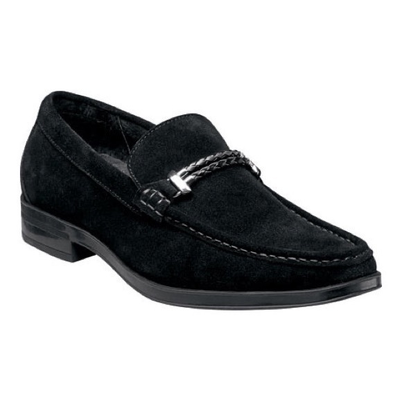 NIB Stacy Adams Nesbit Moc Toe Braided Strap Slip-on Shoes Sz 9.5
